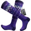 imageOutdoorMaster Unisex Ski SocksSkiing and Snowboarding Socks for Men ampamp Women with Over the Calf DesignNonSlip CuffPurple Blue