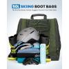 imageOutdoorMaster Boot Bag  50L Ski Boots and Snowboard Boots Bag Excellent for Travel with Waterproof Exterior ampamp Bottom  for Men Women and YouthPolar Bear  Green