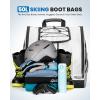 imageOutdoorMaster Boot Bag  50L Ski Boots and Snowboard Boots Bag Excellent for Travel with Waterproof Exterior ampamp Bottom  for Men Women and YouthPolar Bear  White