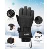 imageOutdoorMaster Kids Ski Snow Gloves 3M Thinsulate Winter Windproof Waterproof Thermal Gloves for Boys ampamp Girls Fits Youth Winter Sports Skiing SnowboardBlack