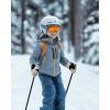 imageOutdoorMaster Kids Ski Snow Gloves 3M Thinsulate Winter Windproof Waterproof Thermal Gloves for Boys ampamp Girls Fits Youth Winter Sports Skiing SnowboardGrey