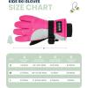 imageOutdoorMaster Kids Ski Snow Gloves 3M Thinsulate Winter Windproof Waterproof Thermal Gloves for Boys ampamp Girls Fits Youth Winter Sports Skiing SnowboardPink