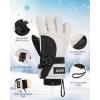 imageOutdoorMaster Kids Ski Snow Gloves 3M Thinsulate Winter Windproof Waterproof Thermal Gloves for Boys ampamp Girls Fits Youth Winter Sports Skiing SnowboardGrey