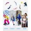 imageOutdoorMaster Kids Ski Socks Over the Calf Design Warm Thermal Snowboard Skating Socks for Boys ampamp GirlsA Blue Yellow2grey Blue2