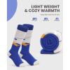 imageOutdoorMaster Kids Ski Socks Over the Calf Design Warm Thermal Snowboard Skating Socks for Boys ampamp GirlsA Blue Yellowgrey Blue
