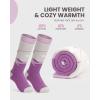 imageOutdoorMaster Kids Ski Socks Over the Calf Design Warm Thermal Snowboard Skating Socks for Boys ampamp GirlsA Purplegray