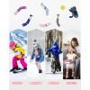 imageOutdoorMaster Kids Ski Socks Over the Calf Design Warm Thermal Snowboard Skating Socks for Boys ampamp GirlsA Purplegraypink Gray