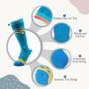 imageOutdoorMaster Kids Ski Socks Over the Calf Design Warm Thermal Snowboard Skating Socks for Boys ampamp GirlsBlue Sky