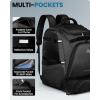 imageOutdoorMaster Ski Boot Bag 50L Waterproof Snowboard Bag for Air Travel Travel Boot Backpack for Ski Helmet Goggles Gloves Skis Snowboard ampamp Accessories for Men Women and Youth  BlackBlack