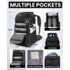 imageOutdoorMaster Ski Boot Bag 65L Snowboard Boots Travel Backpack for Helmet Ski Shoes Goggles Gloves and Accessories Waterproof Exterior ampamp BottomBlack