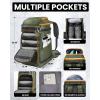 imageOutdoorMaster Ski Boot Bag 65L Snowboard Boots Travel Backpack for Helmet Ski Shoes Goggles Gloves and Accessories Waterproof Exterior ampamp BottomGreen
