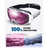 imageOutdoorMaster Ski Goggles with Cover Snowboard Snow Goggles OTG AntiFogAdult Pink Vlt 42