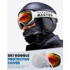 imageOutdoorMaster Ski Goggles with Cover Snowboard Snow Goggles OTG AntiFogAdult Red Vlt 52
