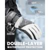 imageOutdoorMaster Ski Snow Gloves for Women ampamp Men 3M Thinsulate Waterproof Snowboard Gloves Winter Warm Windproof Snowmobile Gloves with DoublePocketBlackWhite