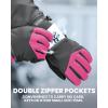 imageOutdoorMaster Ski Snow Gloves for Women ampamp Men 3M Thinsulate Waterproof Snowboard Gloves Winter Warm Windproof Snowmobile Gloves with DoublePocketBlackRose