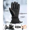 imageOutdoorMaster Ski Snow Gloves for Women ampamp Men 3M Thinsulate Waterproof Snowboard Gloves Winter Warm Windproof Snowmobile Gloves with DoublePocketBlackGray