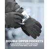 imageOutdoorMaster Ski Snow Gloves for Women ampamp Men 3M Thinsulate Waterproof Snowboard Gloves Winter Warm Windproof Snowmobile Gloves with DoublePocketBlack