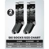 imageOutdoorMaster Ski Socks 2Pair Pack Skiing and Snowboarding Thermal Socks for Men with NonSlip Cuff DesignBlack