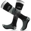 imageOutdoorMaster Ski Socks 2Pair Pack Skiing and Snowboarding Thermal Socks for Men with NonSlip Cuff DesignBlack