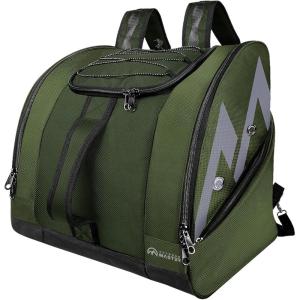 imageOutdoorMaster Boot Bag  50L Ski Boots and Snowboard Boots Bag Excellent for Travel with Waterproof Exterior ampamp Bottom  for Men Women and YouthPolar Bear  Green