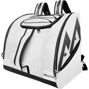 imageOutdoorMaster Boot Bag  50L Ski Boots and Snowboard Boots Bag Excellent for Travel with Waterproof Exterior ampamp Bottom  for Men Women and YouthPolar Bear  White