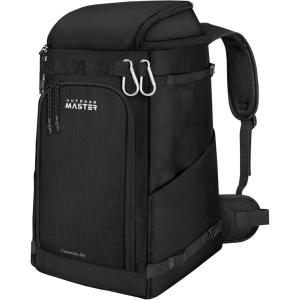 imageOutdoorMaster Ski Boot Bag 65L Snowboard Boots Travel Backpack for Helmet Ski Shoes Goggles Gloves and Accessories Waterproof Exterior ampamp BottomBlack