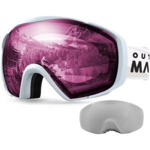 imageOutdoorMaster Ski Goggles with Cover Snowboard Snow Goggles OTG AntiFogAdult Pink Vlt 42
