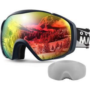 imageOutdoorMaster Ski Goggles with Cover Snowboard Snow Goggles OTG AntiFogYouth Vlt 19