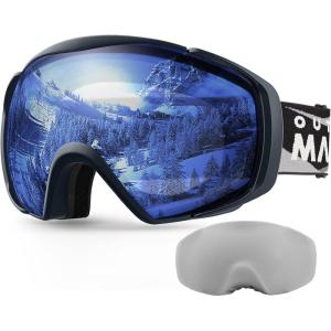 imageOutdoorMaster Ski Goggles with Cover Snowboard Snow Goggles OTG AntiFogYouth Vlt 283