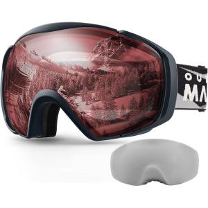 imageOutdoorMaster Ski Goggles with Cover Snowboard Snow Goggles OTG AntiFogYouth Vlt 53