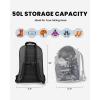 imageOutdoorMaster 50L Ski Boot BagSki and Snowboard Boots Travel Backpack with Helmet Compartment  Waterproof Exterior ampamp BottomBlack