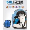 imageOutdoorMaster 50L Ski Boot BagSki and Snowboard Boots Travel Backpack with Helmet Compartment  Waterproof Exterior ampamp BottomNavy