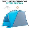 imageOutdoorMaster Beach Tent for 34 Person  Easy Setup and Portable Beach Shade Sun Shelter Canopy with UPF 50 UV Protection Removable Skylight Family SizeBlue