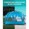 imageOutdoorMaster Beach Tent for 34 Person  Easy Setup and Portable Beach Shade Sun Shelter Canopy with UPF 50 UV Protection Removable Skylight Family SizeBlue