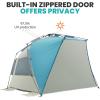 imageOutdoorMaster Beach Tent for 34 Person  Easy Setup and Portable Beach Shade Sun Shelter Canopy with UPF 50 UV Protection Removable Skylight Family SizeCancun Seashore