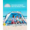 imageOutdoorMaster Beach Tent for 34 Person  Easy Setup and Portable Beach Shade Sun Shelter Canopy with UPF 50 UV Protection Removable Skylight Family SizeOcracoke Coast