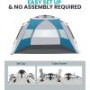 imageOutdoorMaster Beach Tent for 34 Person  Easy Setup and Portable Beach Shade Sun Shelter Canopy with UPF 50 UV Protection Removable Skylight Family SizeOcracoke Coast