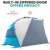imageOutdoorMaster Beach Tent for 34 Person  Easy Setup and Portable Beach Shade Sun Shelter Canopy with UPF 50 UV Protection Removable Skylight Family SizeOcracoke Coast