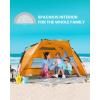imageOutdoorMaster Beach Tent for 34 Person  Easy Setup and Portable Beach Shade Sun Shelter Canopy with UPF 50 UV Protection Removable Skylight Family SizeOrange
