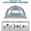 imageOutdoorMaster Beach Tent for 34 Person  Easy Setup and Portable Beach Shade Sun Shelter Canopy with UPF 50 UV Protection Removable Skylight Family SizeCancun Seashore