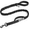 imageOutdoorMaster Bungee Dog Leash Heavy Duty Dog Leash with Shock Absorption 2 Padded Handles Training Leash Improved Dog Safety and Comfort Tan 4 FTBlack