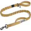 imageOutdoorMaster Bungee Dog Leash Heavy Duty Dog Leash with Shock Absorption 2 Padded Handles Training Leash Improved Dog Safety and Comfort Tan 4 FTBrown