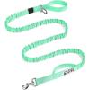 imageOutdoorMaster Bungee Dog Leash Heavy Duty Dog Leash with Shock Absorption 2 Padded Handles Training Leash Improved Dog Safety and Comfort Tan 4 FTMint Green