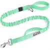 imageOutdoorMaster Bungee Dog Leash Heavy Duty Dog Leash with Shock Absorption 2 Padded Handles Training Leash Improved Dog Safety and Comfort Tan 4 FTMint Green
