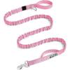 imageOutdoorMaster Bungee Dog Leash Heavy Duty Dog Leash with Shock Absorption 2 Padded Handles Training Leash Improved Dog Safety and Comfort Tan 4 FTPink