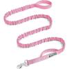imageOutdoorMaster Bungee Dog Leash Heavy Duty Dog Leash with Shock Absorption 2 Padded Handles Training Leash Improved Dog Safety and Comfort Tan 4 FTPink