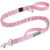imageOutdoorMaster Bungee Dog Leash Heavy Duty Dog Leash with Shock Absorption 2 Padded Handles Training Leash Improved Dog Safety and Comfort Tan 4 FTPink