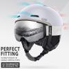 imageOutdoorMaster Diamond MIPS Ski Helmet  Snow Sport Helmet Snowboard Helmet for Men Women ampamp YouthWhite Beige