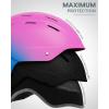 imageOutdoorMaster Kelvin II Ski Helmet  Snow Sport Helmet Snowboard Helmet for Men Women ampamp YouthGradient Pink Blue