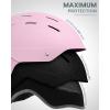 imageOutdoorMaster Kelvin II Ski Helmet  Snow Sport Helmet Snowboard Helmet for Men Women ampamp YouthMatte Pink